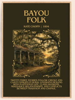 Bayou Folk Minimalist Book Poster by Kate Chopin – image 1