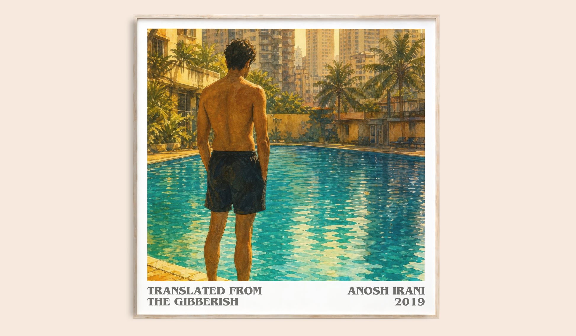 Translated From The Gibberish literary book poster by Anosh Irani – framed literary art print
