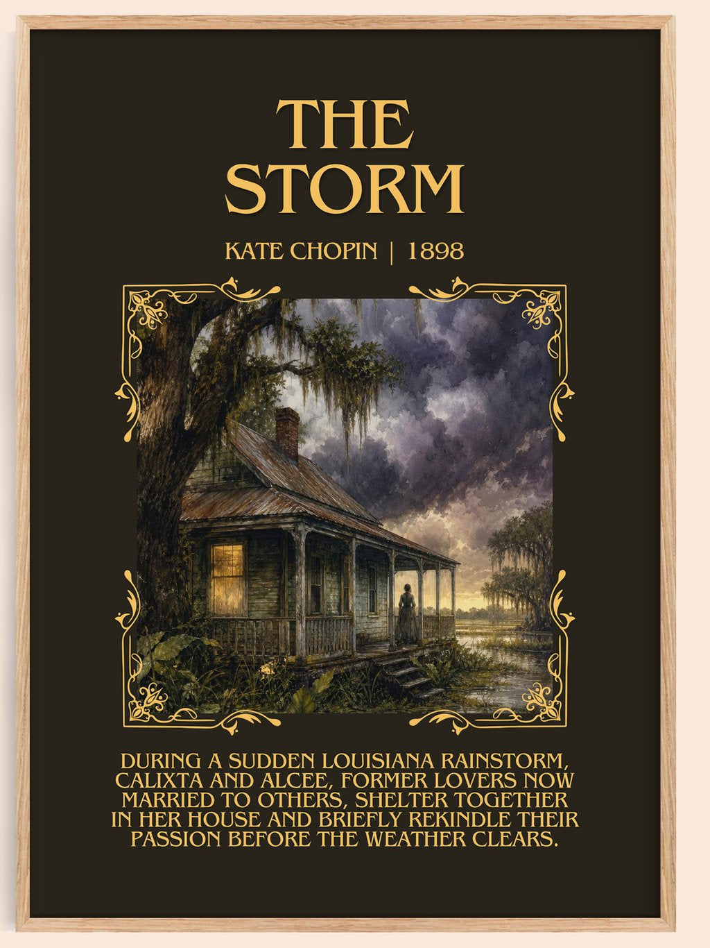 The Storm Minimalist Book Poster by Kate Chopin – book poster