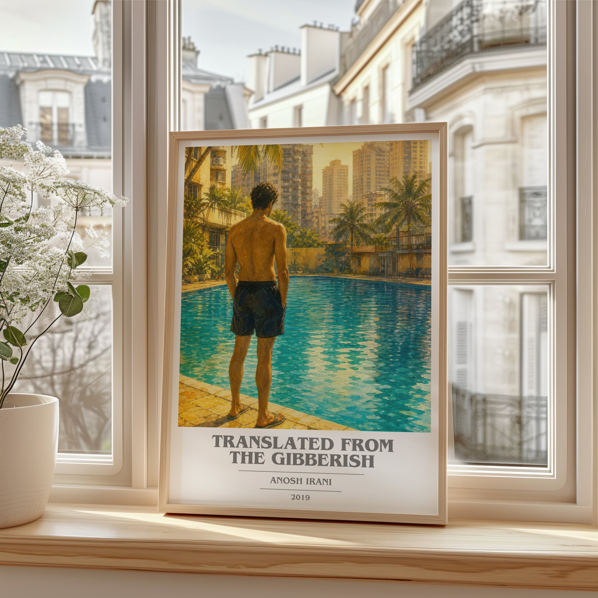 Translated From The Gibberish book cover poster colour and style options – Anosh Irani book art