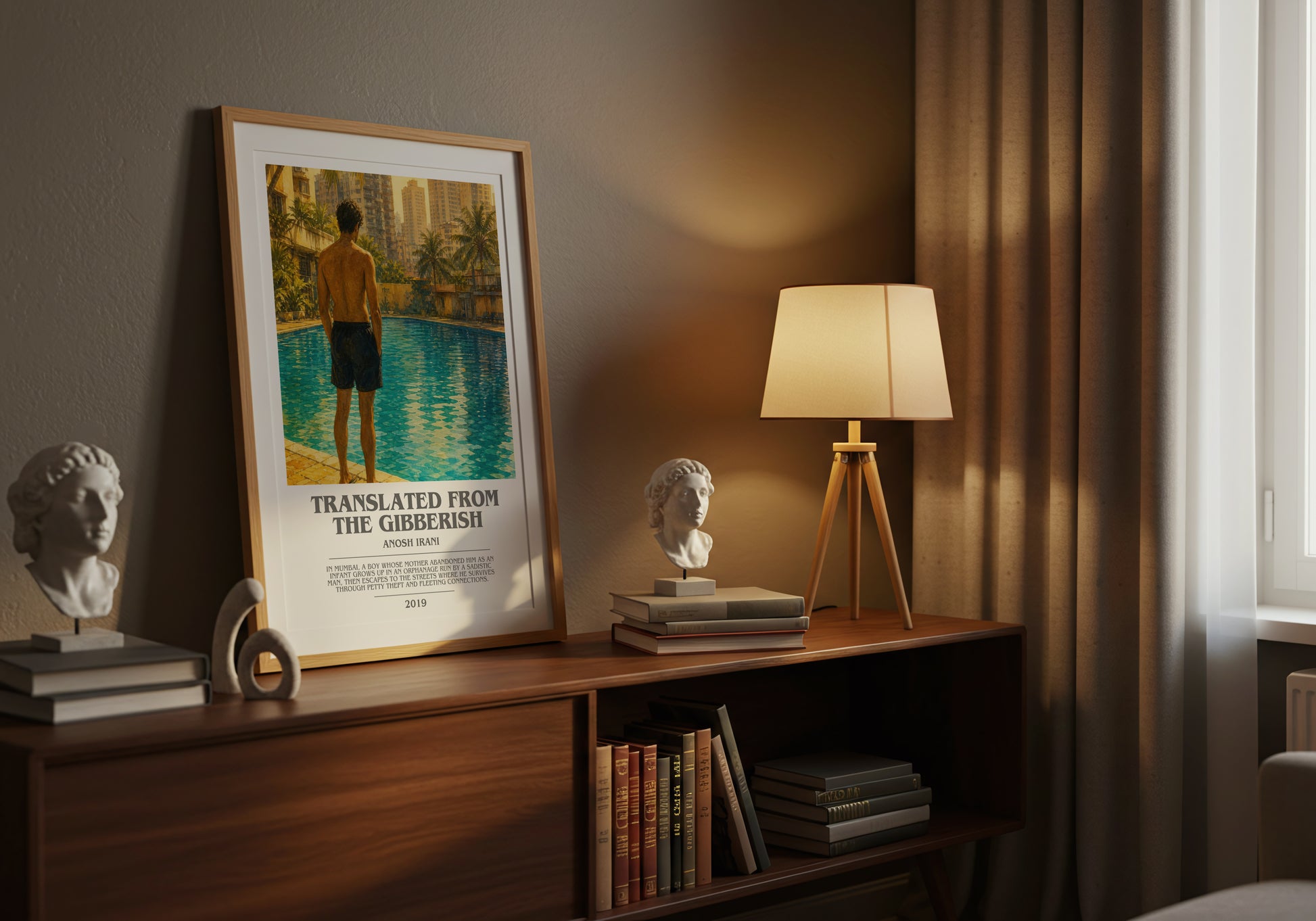 Translated From The Gibberish bookish book poster framed on wall – literary fiction wall art