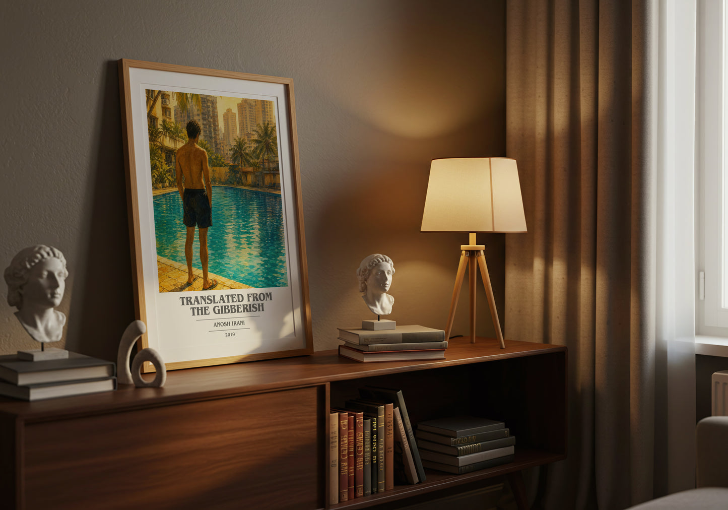 Translated From The Gibberish book cover book poster framed on wall – literary fiction wall art