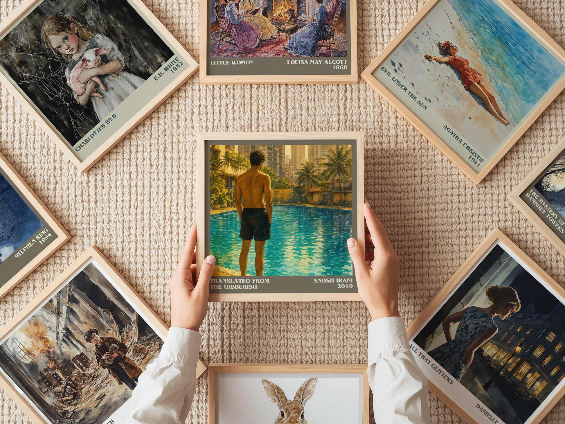 Translated From The Gibberish literary book poster framed on wall – literary fiction wall art