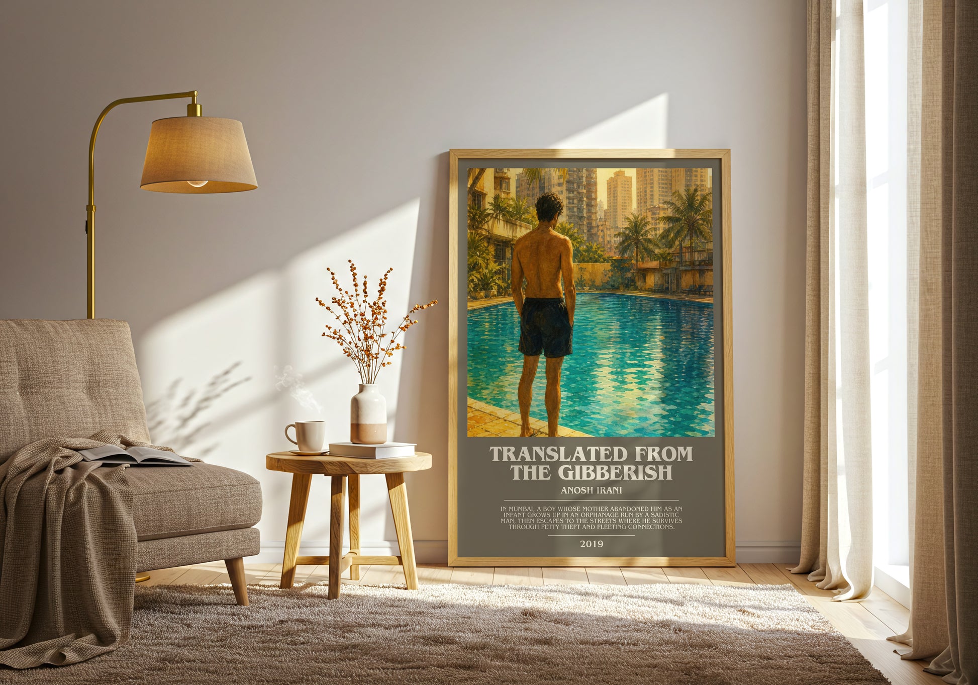 Translated From The Gibberish bookish print on bookshelf – Anosh Irani fan gift