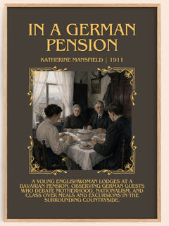 In A German Pension Minimalist Book Poster by Katherine Mansfield – image 1