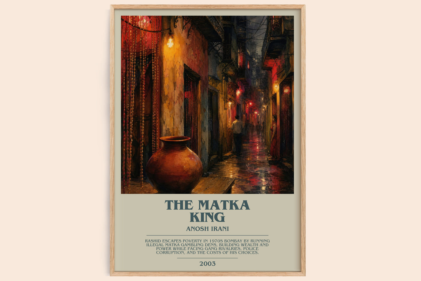 The Matka King bookish book poster by Anosh Irani – framed literary art print