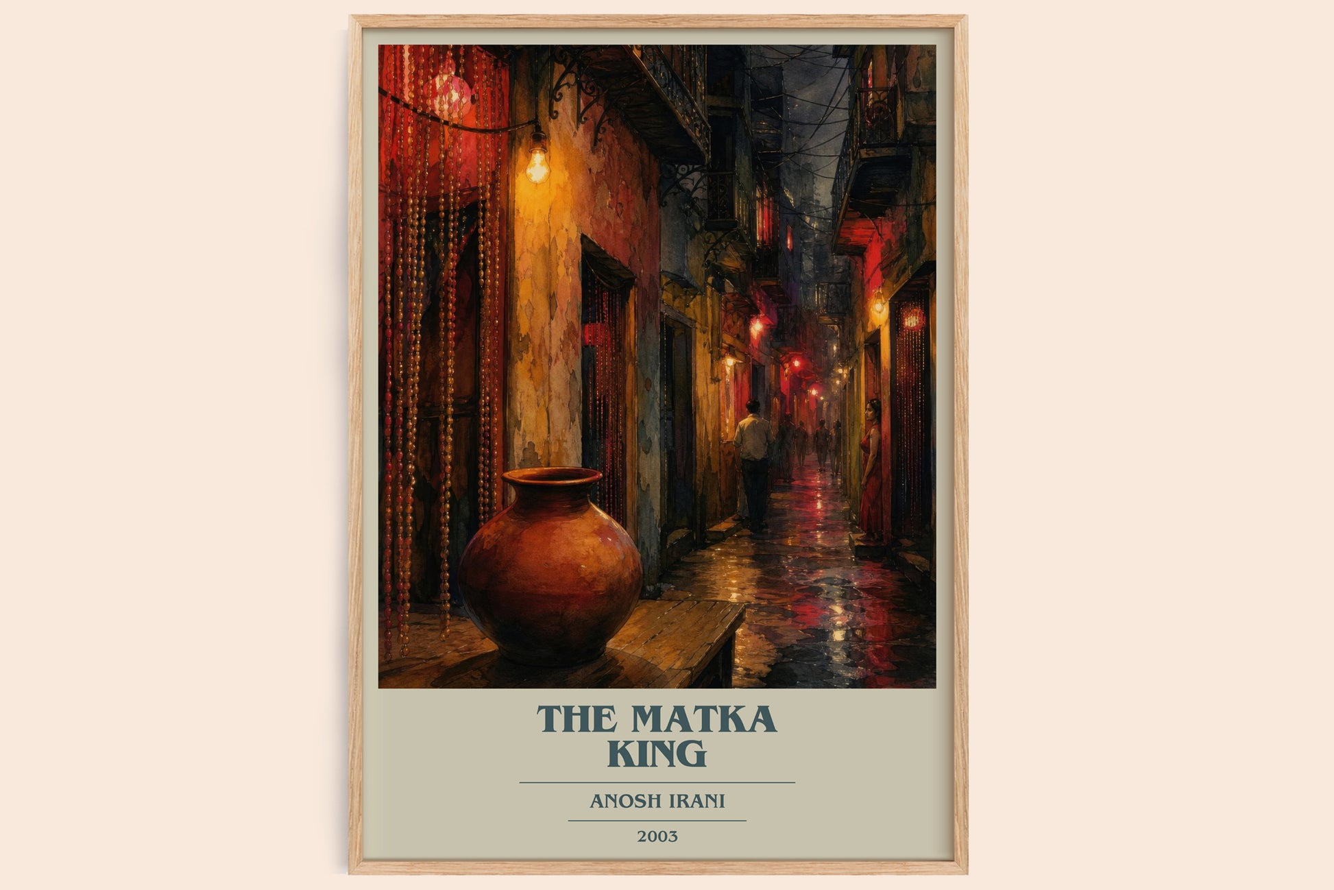 The Matka King book cover book poster by Anosh Irani – framed literary art print