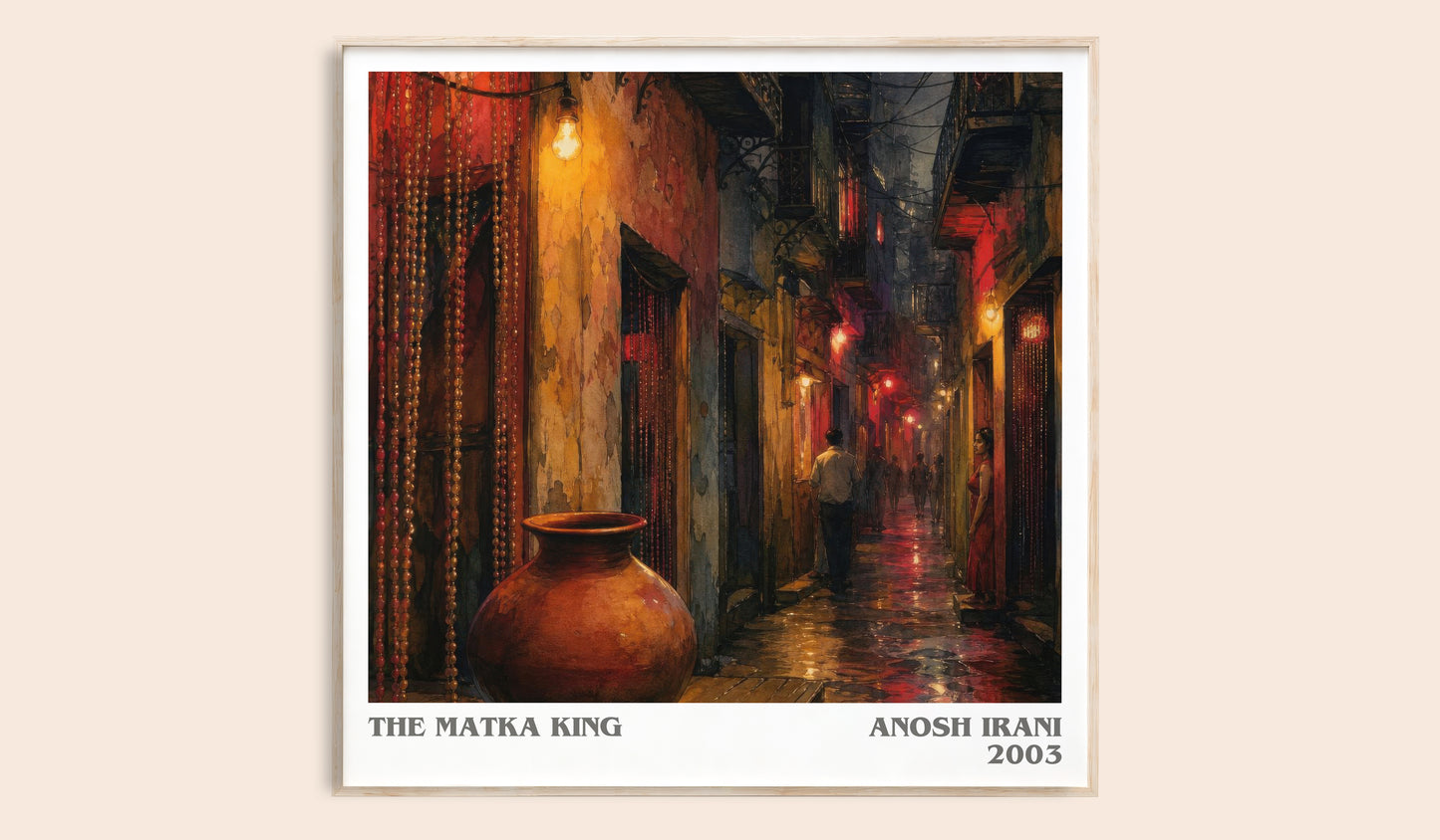 The Matka King literary book poster by Anosh Irani – framed literary art print