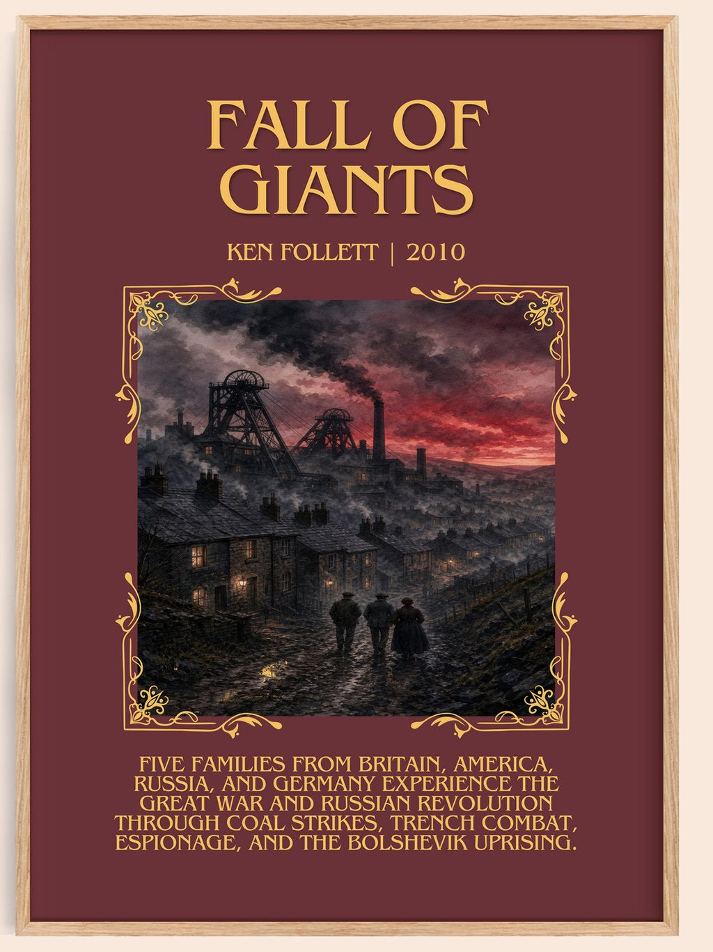 Fall Of Giants Minimalist Book Poster by Ken Follett – book poster