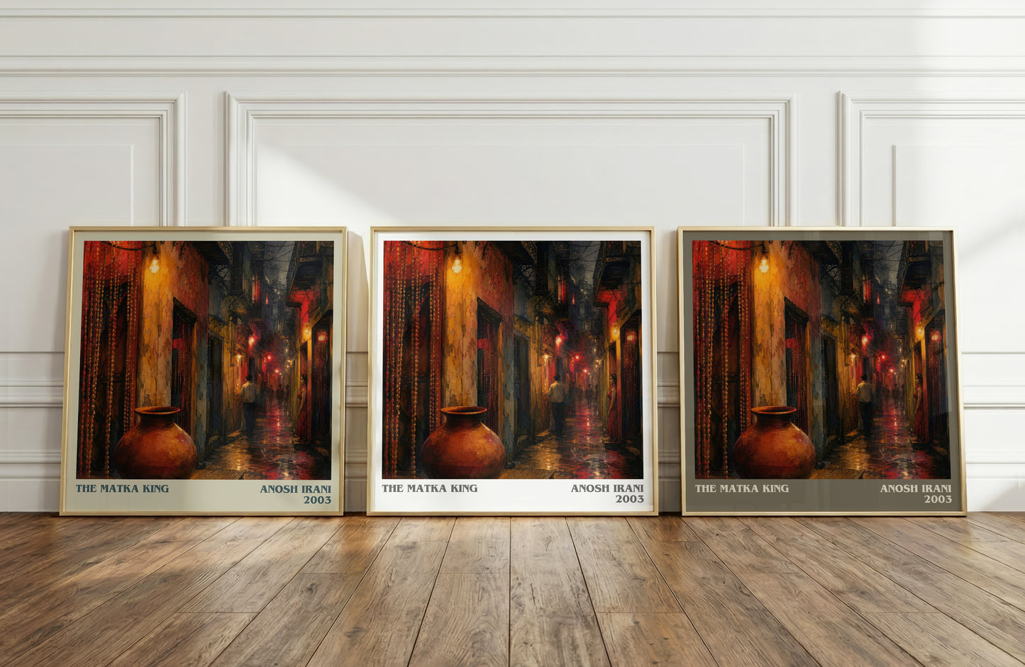 The Matka King literary art print colour and style options – Anosh Irani book art
