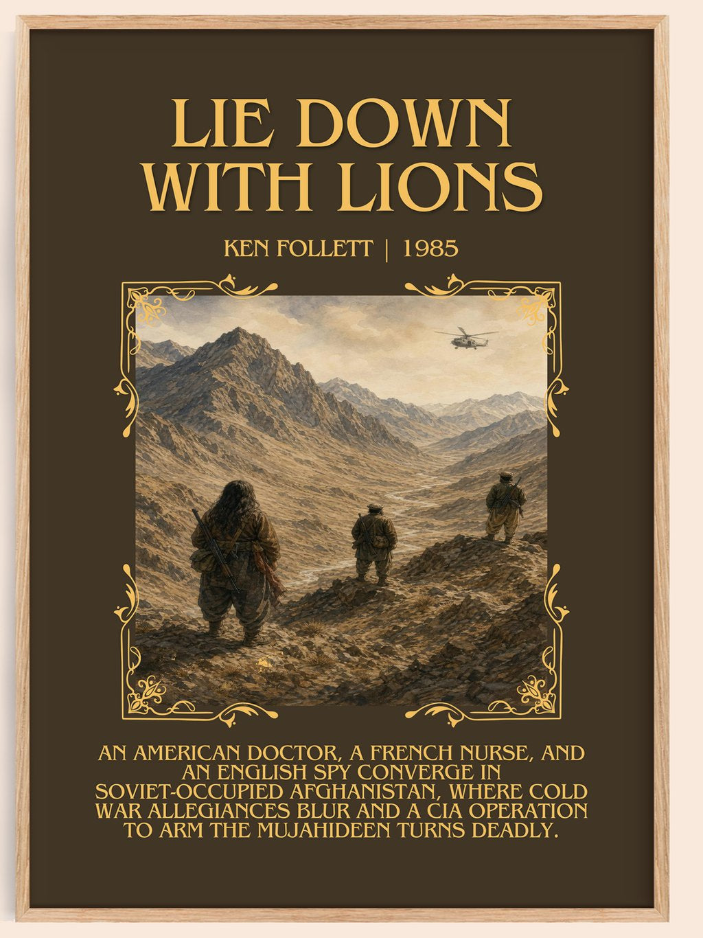 Lie Down With Lions Minimalist Book Poster by Ken Follett – book poster