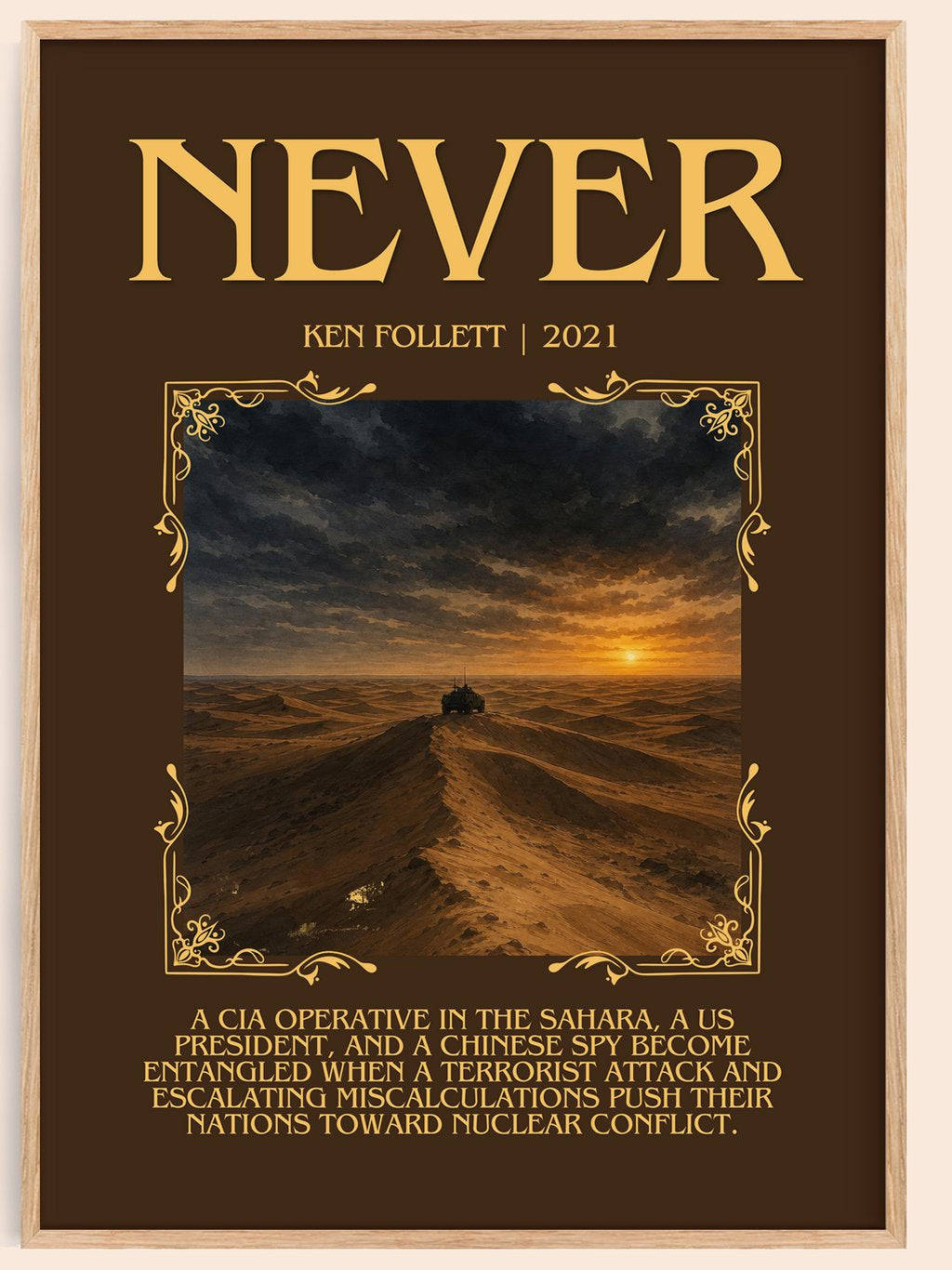 Never Minimalist Book Poster by Ken Follett – book poster