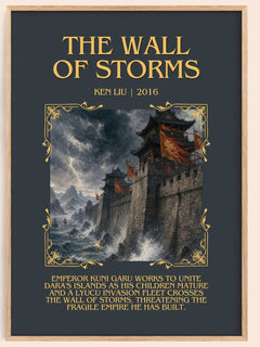 The Wall Of Storms Minimalist Book Poster by Ken Liu – image 1