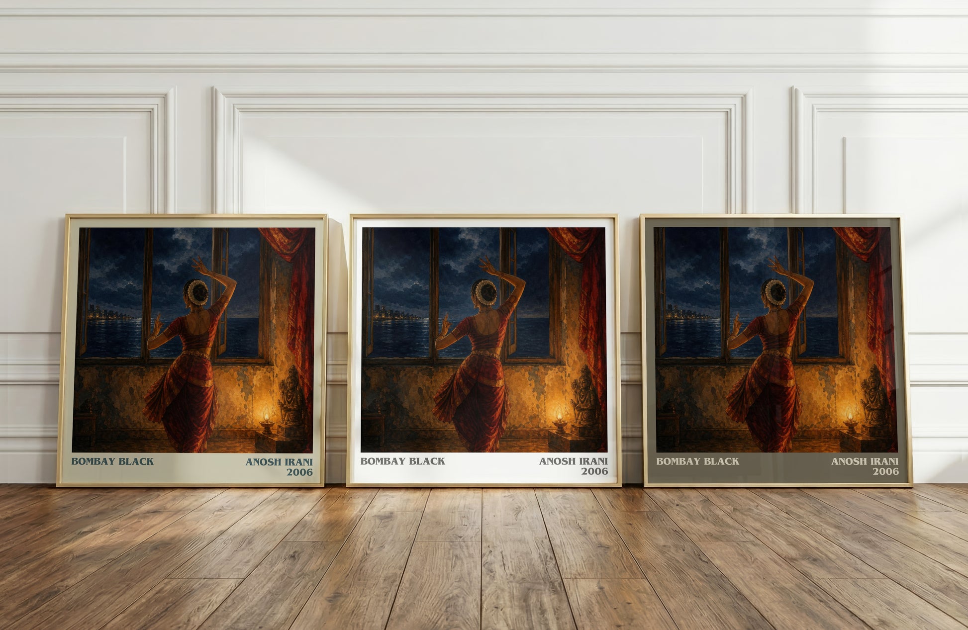 Bombay Black literary art print colour and style options – Anosh Irani book art