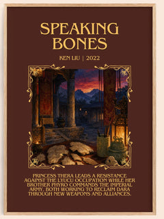 Speaking Bones Minimalist Book Poster by Ken Liu – image 1