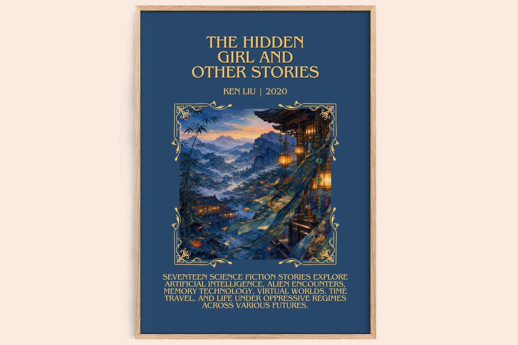 The Hidden Girl And Other Stories Minimalist Book Poster by Ken Liu