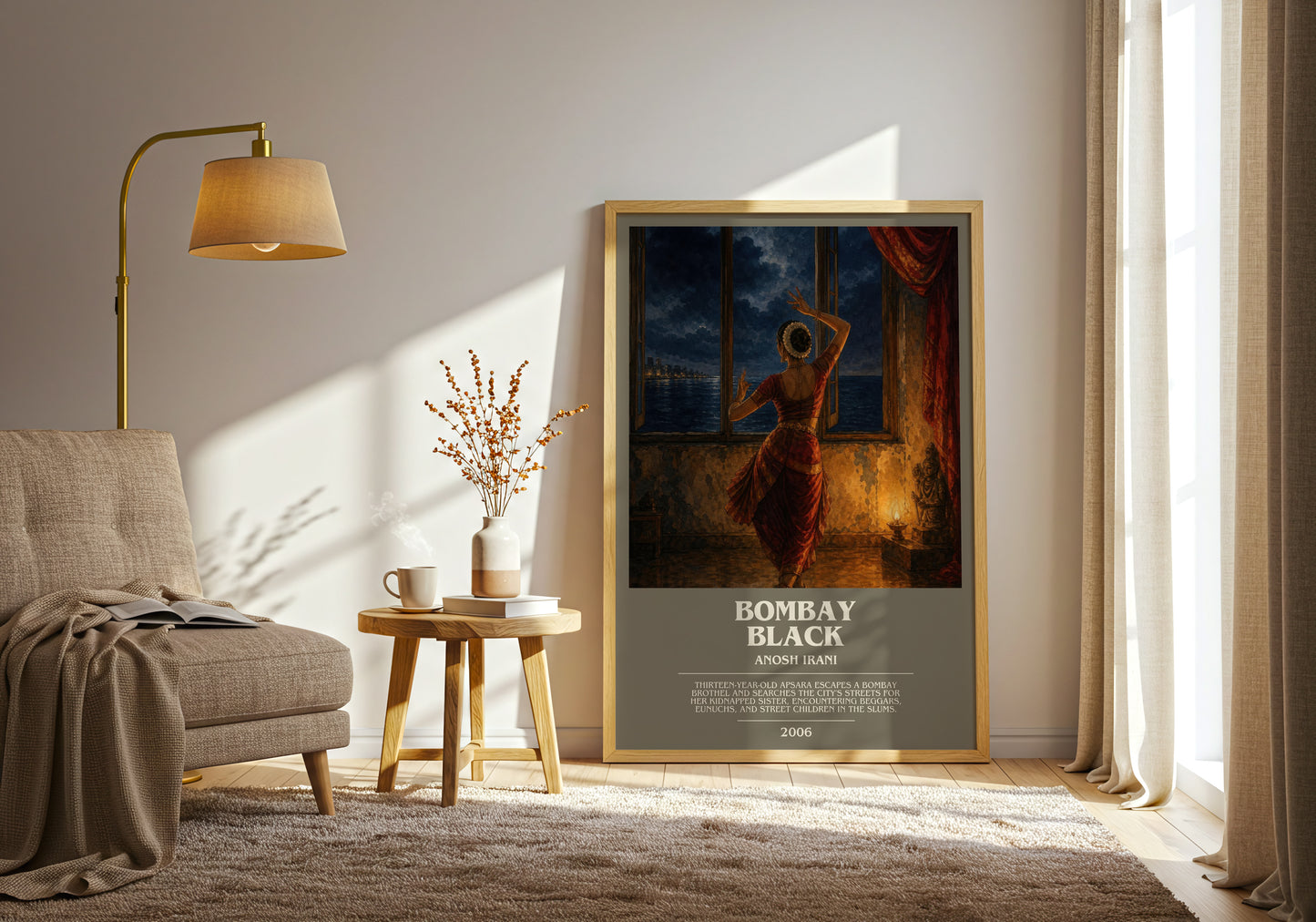 Bombay Black bookish print on bookshelf – Anosh Irani fan gift