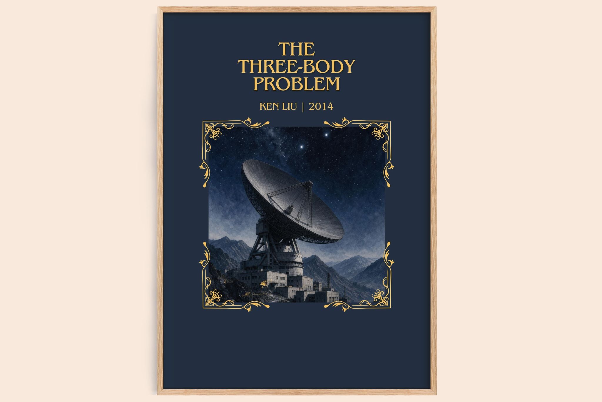 The Three-Body Problem Minimalist Book Poster by Ken Liu