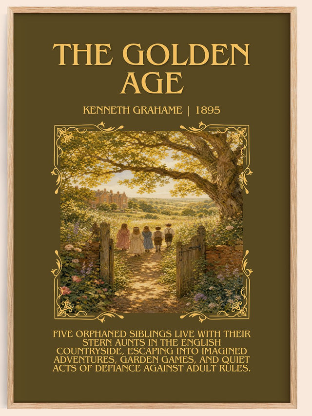 The Golden Age Minimalist Book Poster by Kenneth Grahame