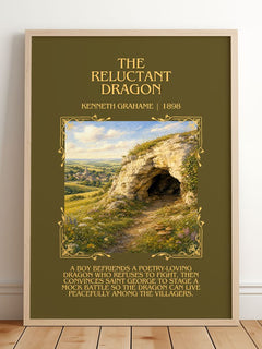 The Reluctant Dragon Minimalist Book Poster by Kenneth Grahame – image 2