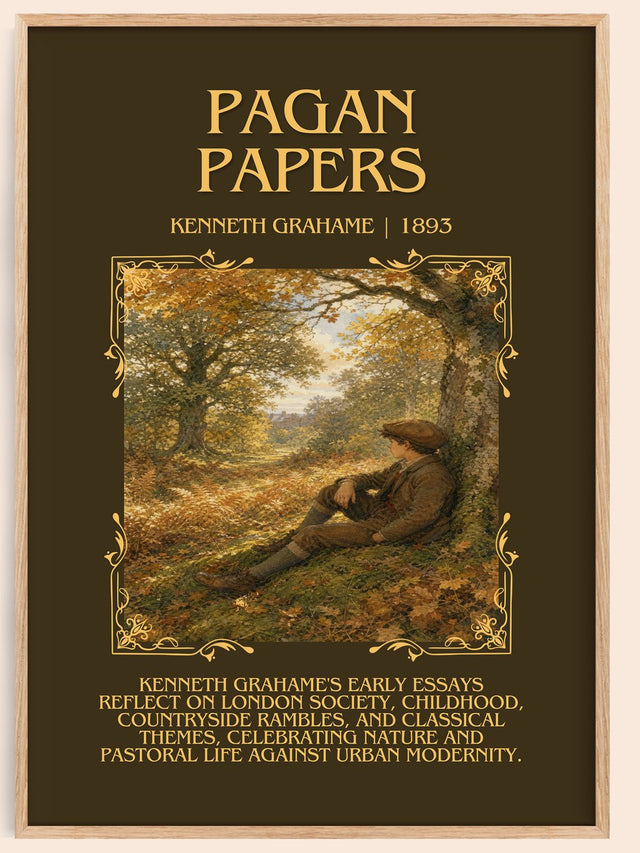 Pagan Papers Minimalist Book Poster by Kenneth Grahame