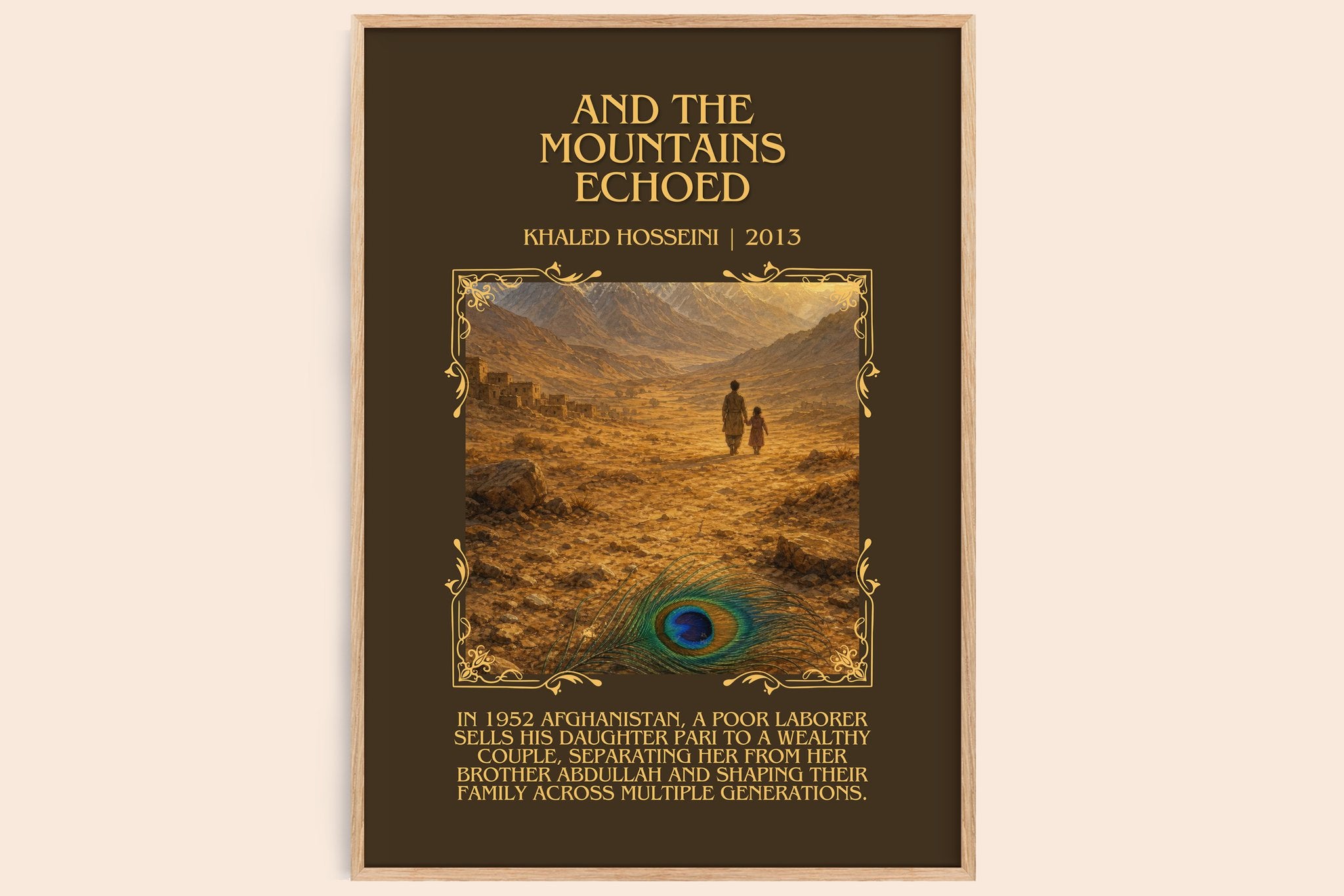And The Mountains Echoed Minimalist Book Poster by Khaled Hosseini