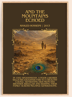 And The Mountains Echoed Minimalist Book Poster by Khaled Hosseini – image 1