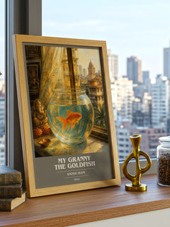 My Granny The Goldfish book cover poster colour and style options – Anosh Irani book art