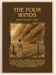 The Four Winds Minimalist Book Poster by Kristin Hannah – image 1