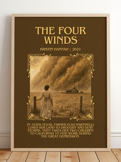 The Four Winds Minimalist Book Poster by Kristin Hannah – image 2