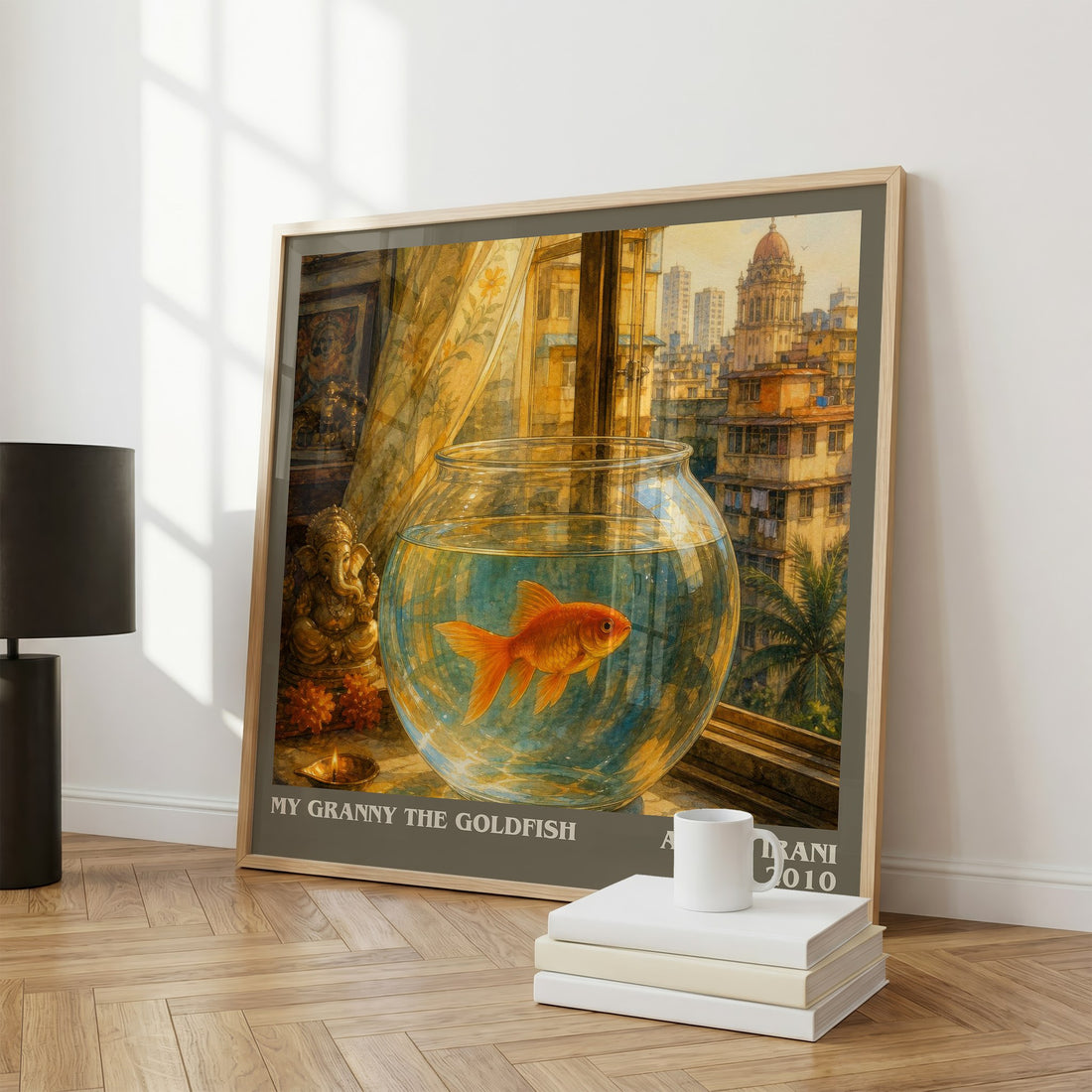 My Granny The Goldfish literary art print colour and style options – Anosh Irani book art