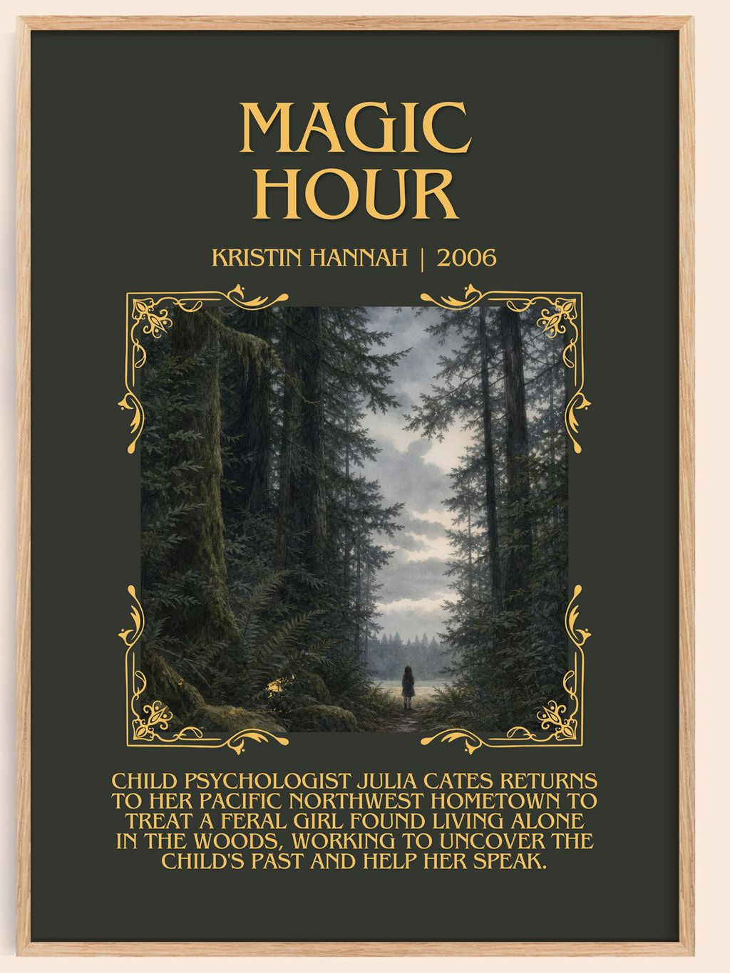 Magic Hour Minimalist Book Poster by Kristin Hannah – book poster