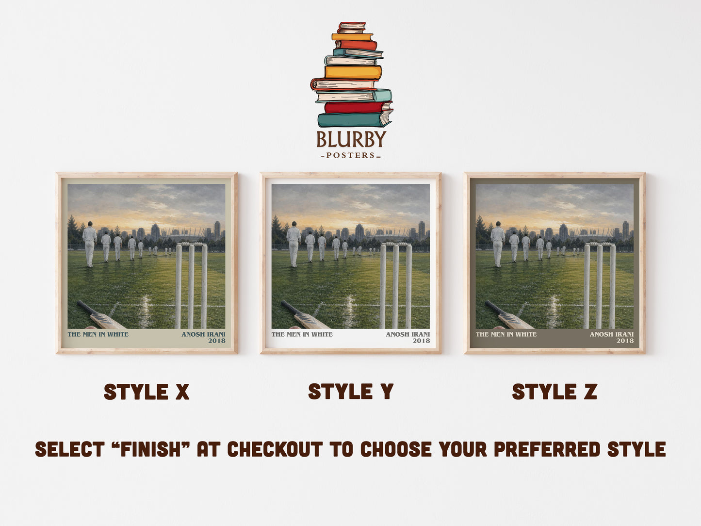 The Men In White literary print in frame leaning in hallway – literary fiction wall art