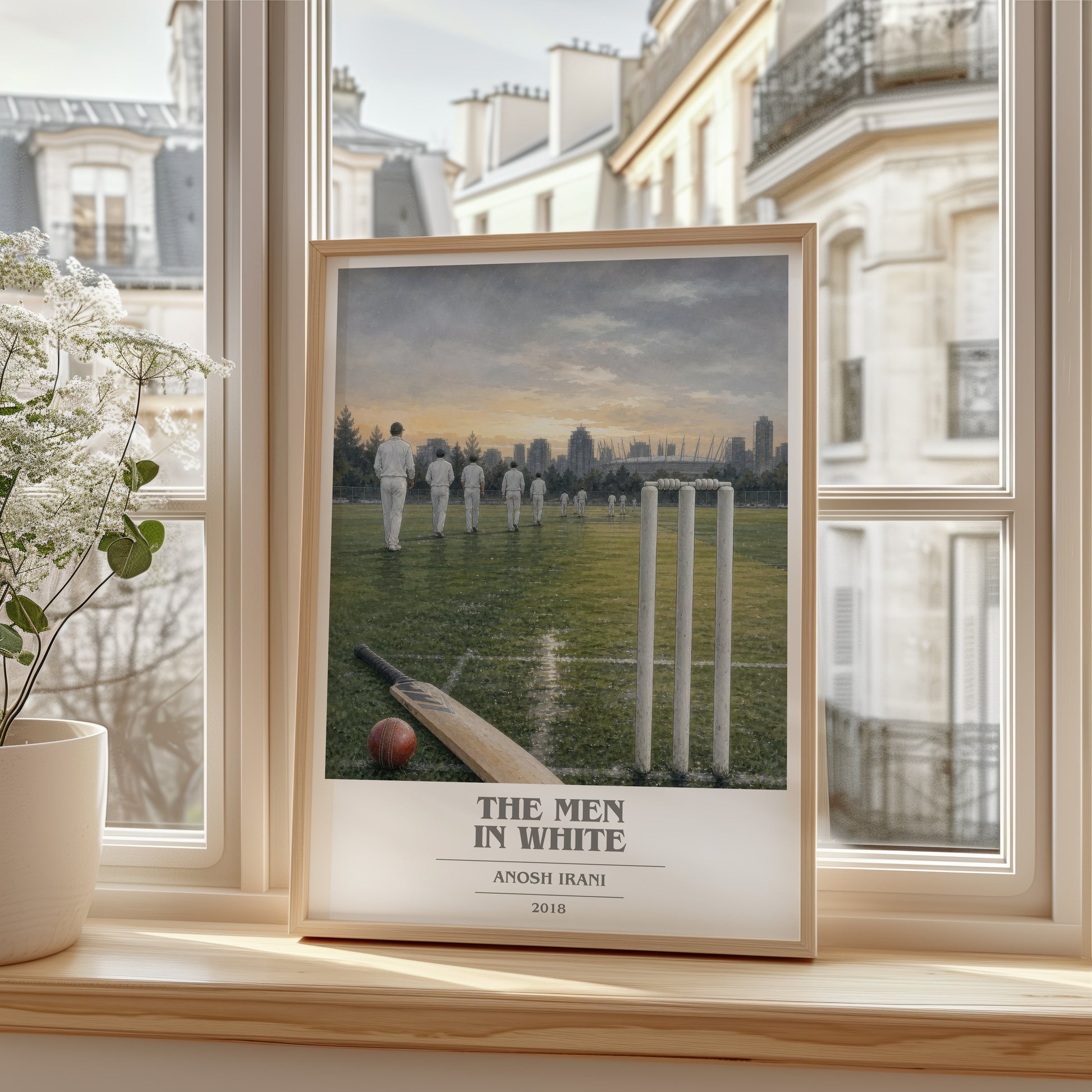 The Men In White book cover poster colour and style options – Anosh Irani book art