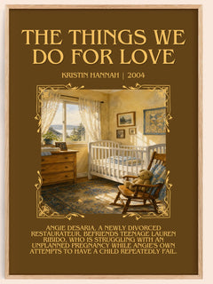 The Things We Do For Love Minimalist Book Poster by Kristin Hannah – image 1