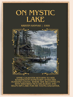 On Mystic Lake Minimalist Book Poster by Kristin Hannah – image 1