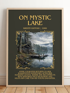 On Mystic Lake Minimalist Book Poster by Kristin Hannah – image 2