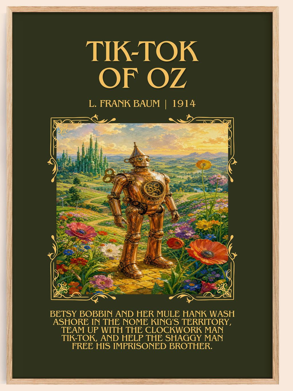 Tik-Tok Of Oz Minimalist Book Poster by L. Frank Baum – book poster