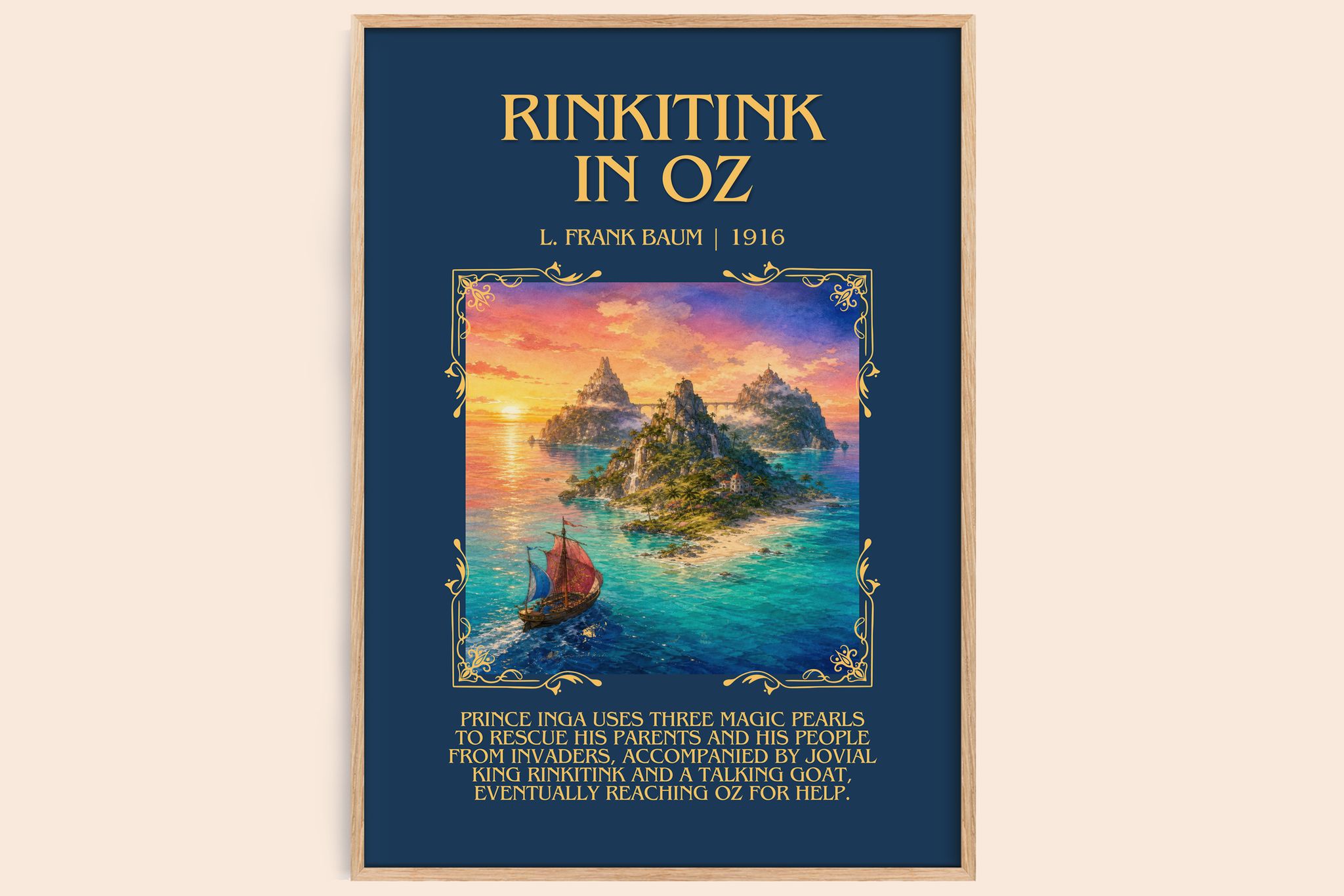 Rinkitink In Oz Minimalist Book Poster by L. Frank Baum