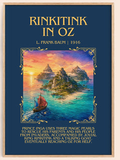Rinkitink In Oz Minimalist Book Poster by L. Frank Baum – image 1