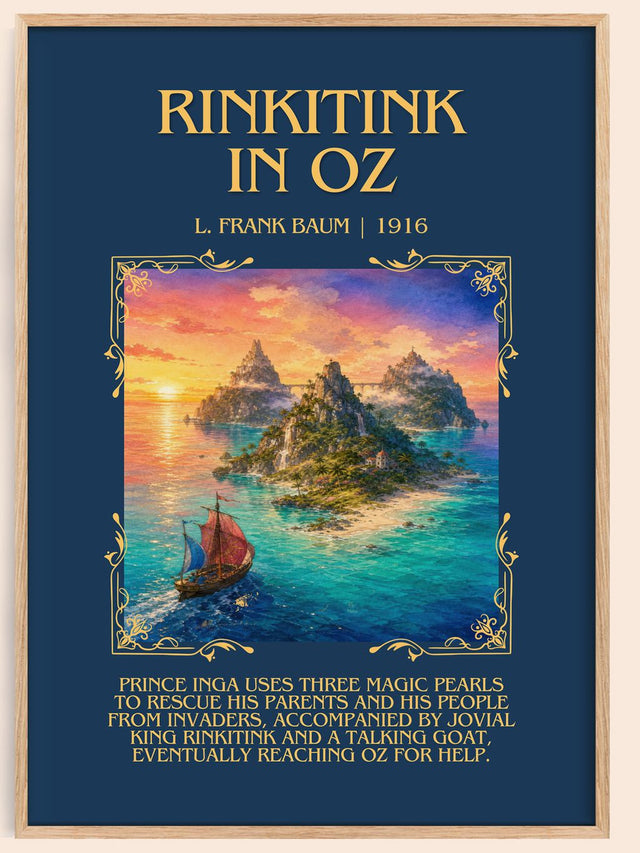 Rinkitink In Oz Minimalist Book Poster by L. Frank Baum