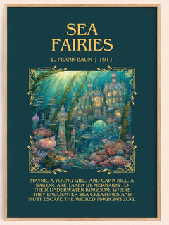 Sea Fairies Minimalist Book Poster by L. Frank Baum – image 1