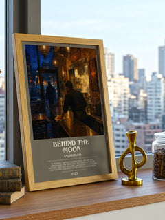 Behind The Moon bookish poster colour and style options – Anosh Irani book art
