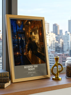 Behind The Moon book cover poster colour and style options – Anosh Irani book art