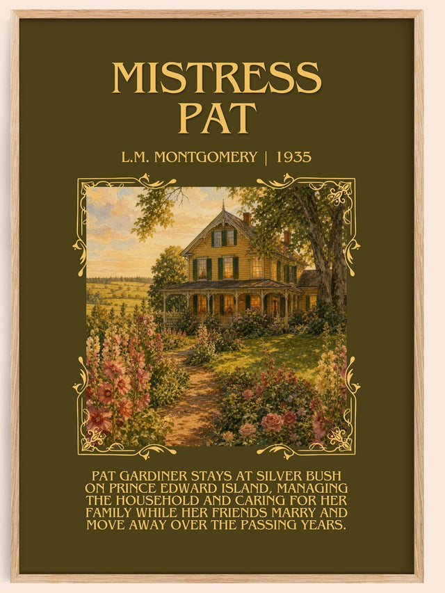Mistress Pat Minimalist Book Poster by L.M. Montgomery