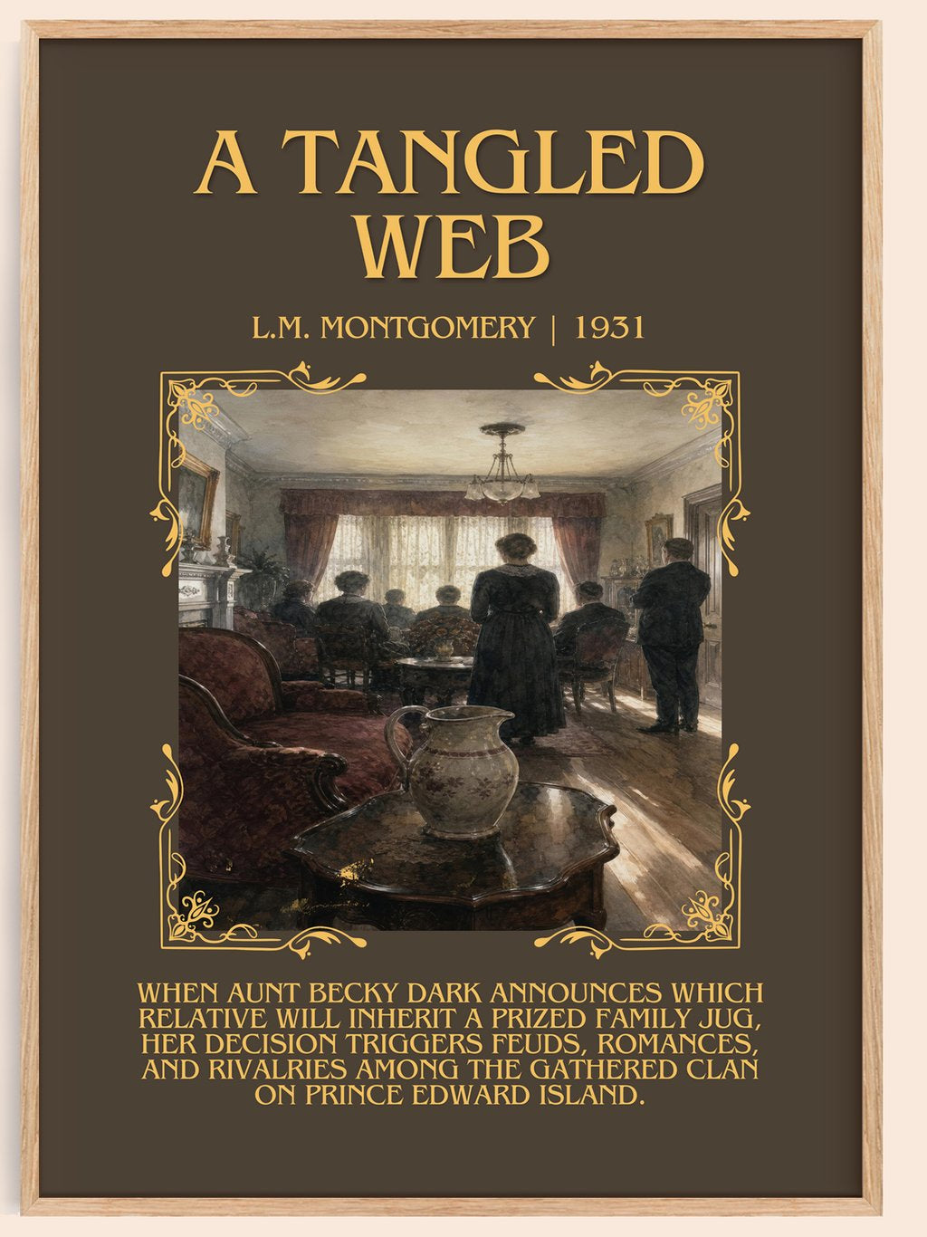 A Tangled Web Minimalist Book Poster by L.M. Montgomery – book poster