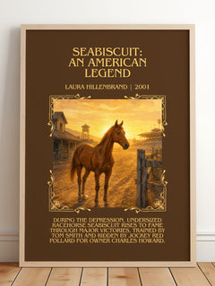 Seabiscuit: An American Legend Minimalist Book Poster – L. Hillenbrand – image 2