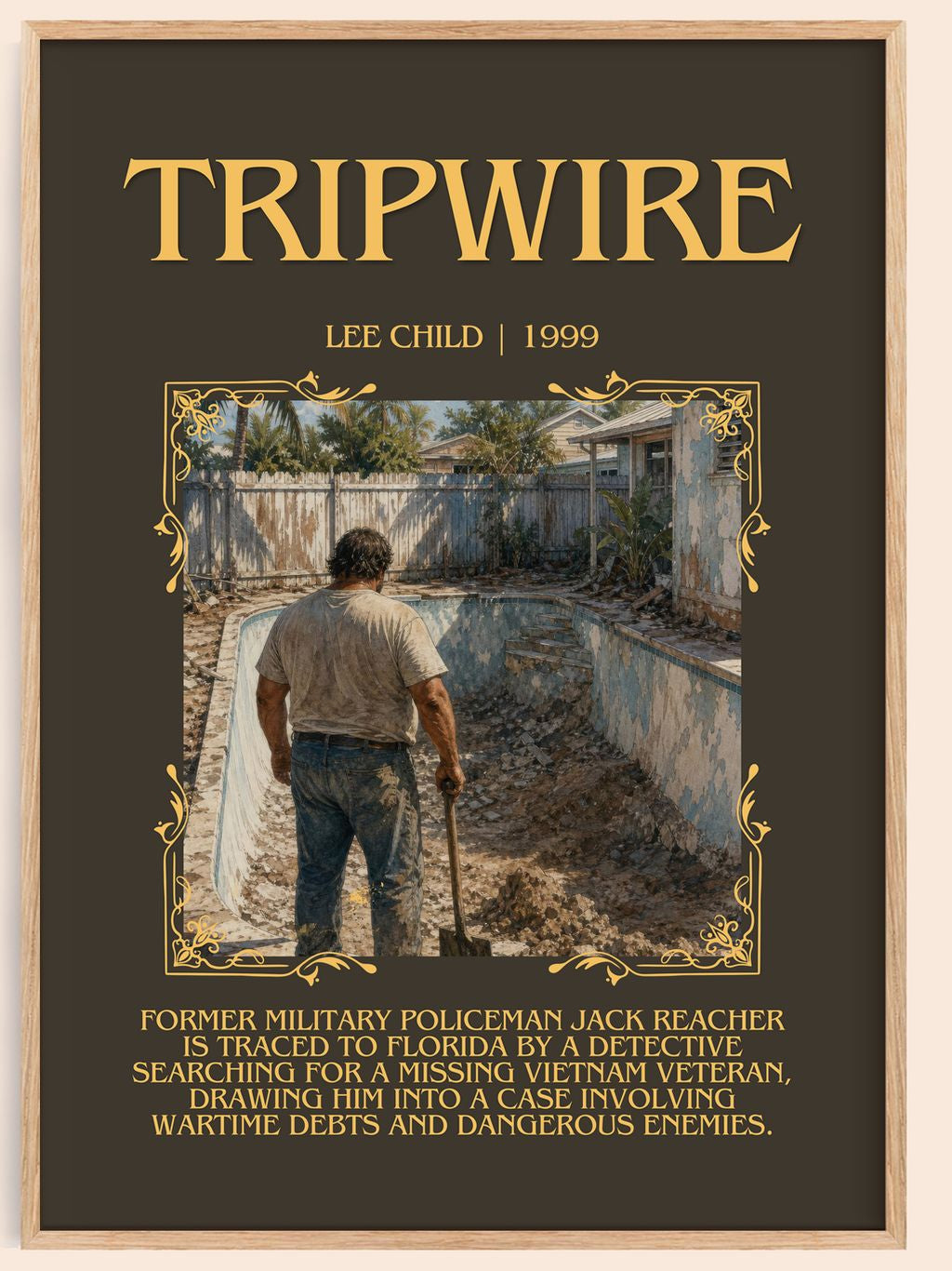 Tripwire Minimalist Book Poster by Lee Child – book poster