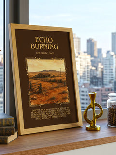 Echo Burning Minimalist Book Poster by Lee Child – image 3