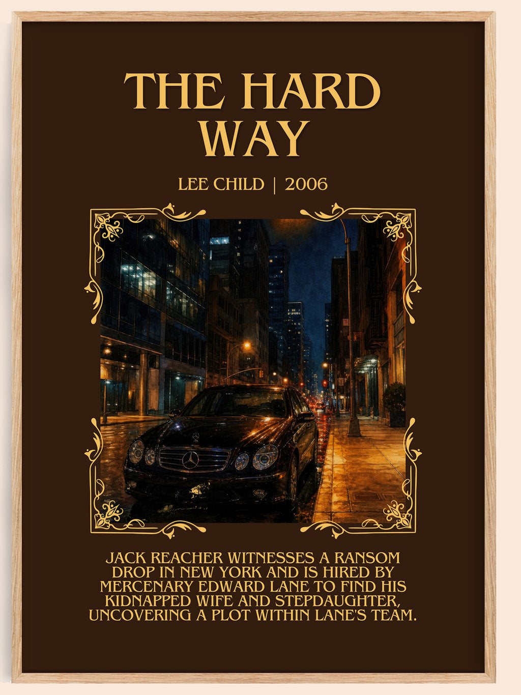 The Hard Way Minimalist Book Poster by Lee Child – book poster